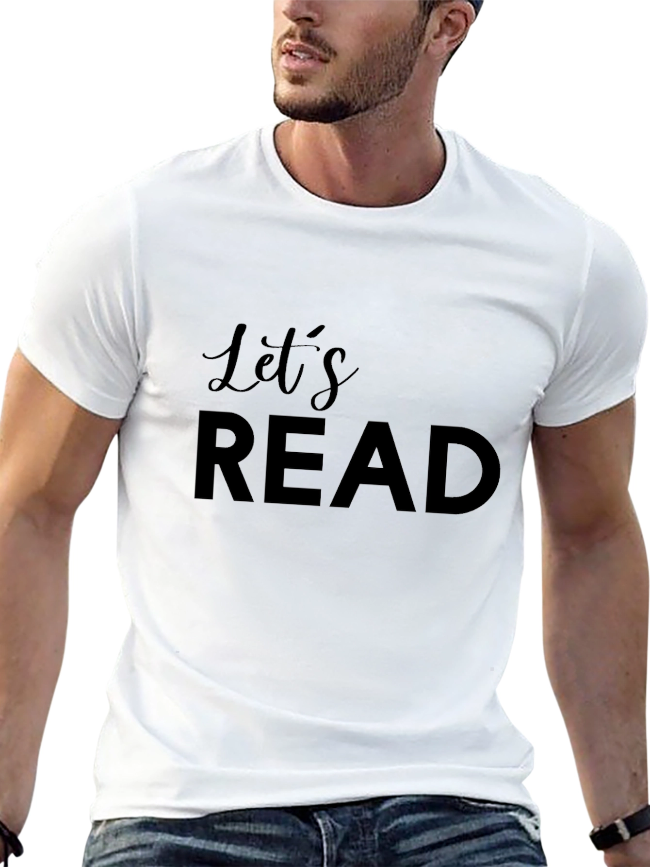 Lets Read Graphic Tee - Black Cotton T-Shirt