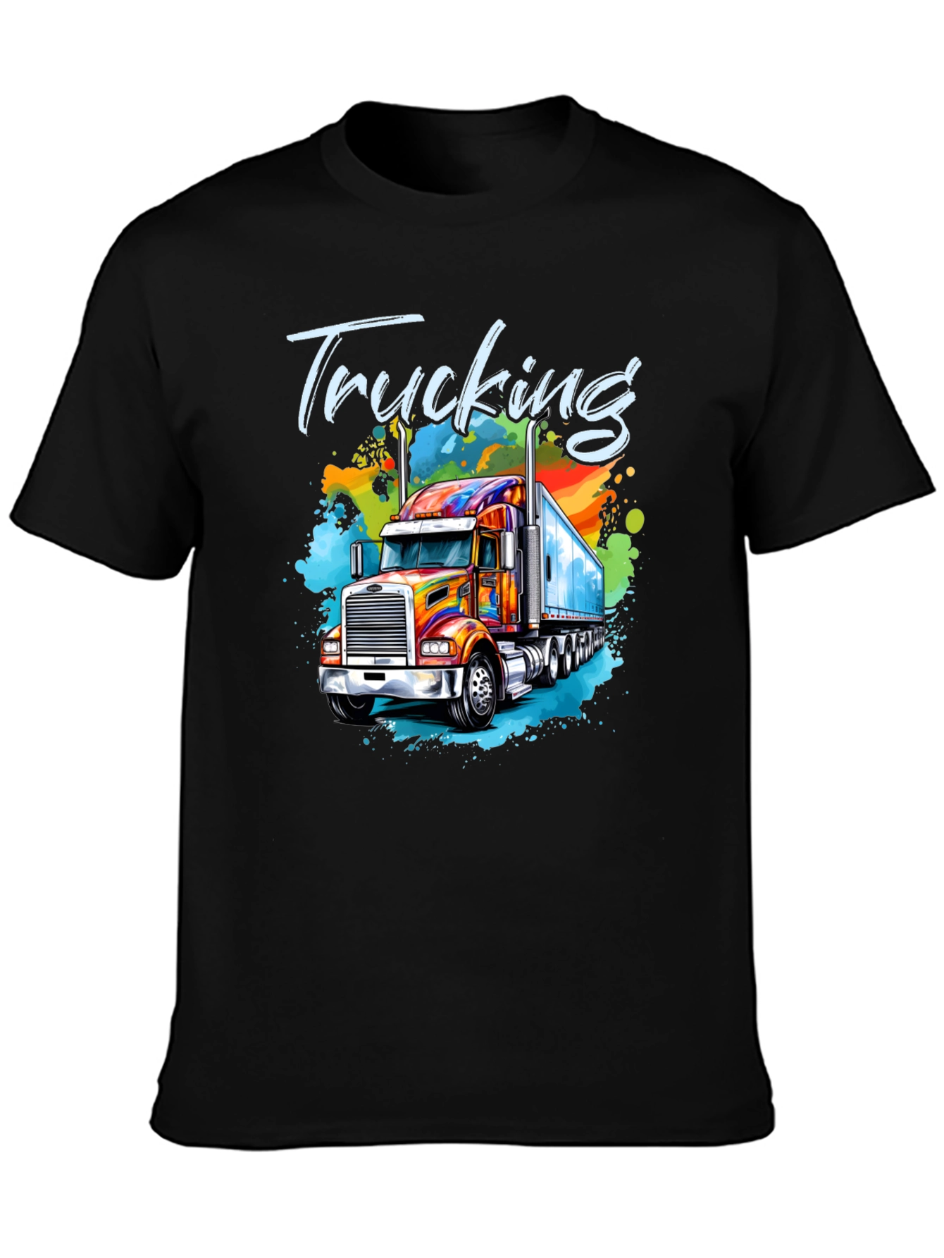 Trucking Graphic Tee - Colorful Truck Design
