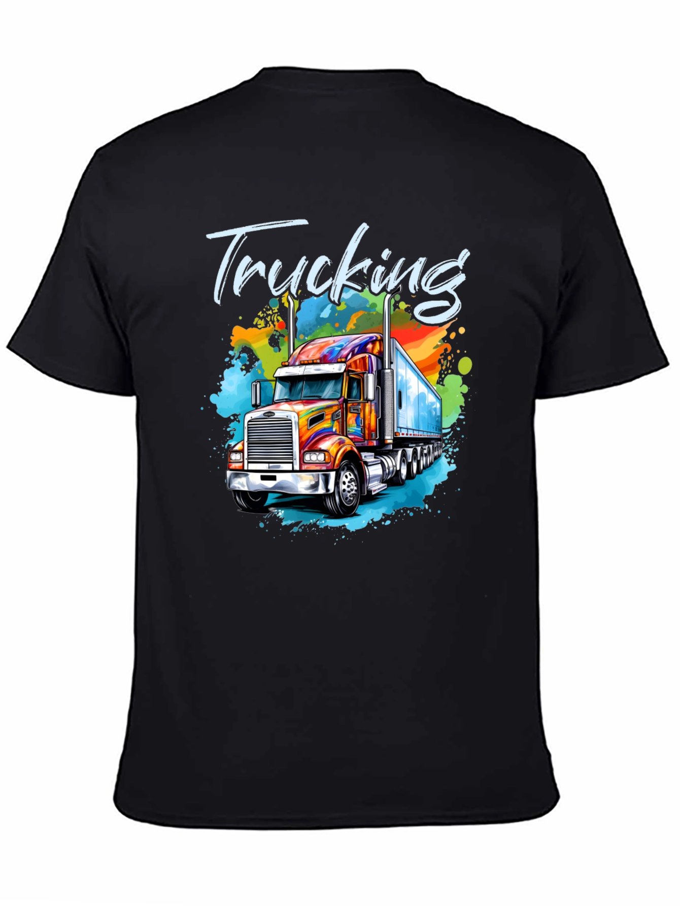 Trucking Graphic Tee - Colorful Truck Design