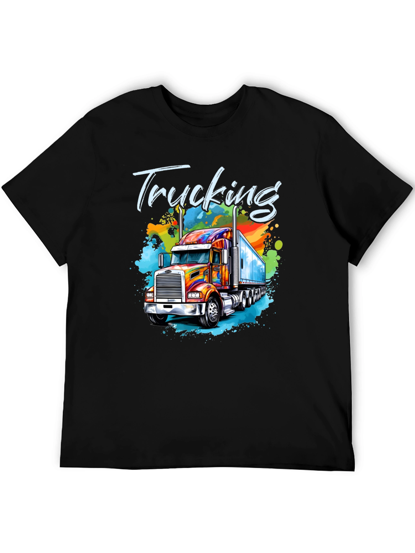 Trucking Graphic Tee - Colorful Truck Design