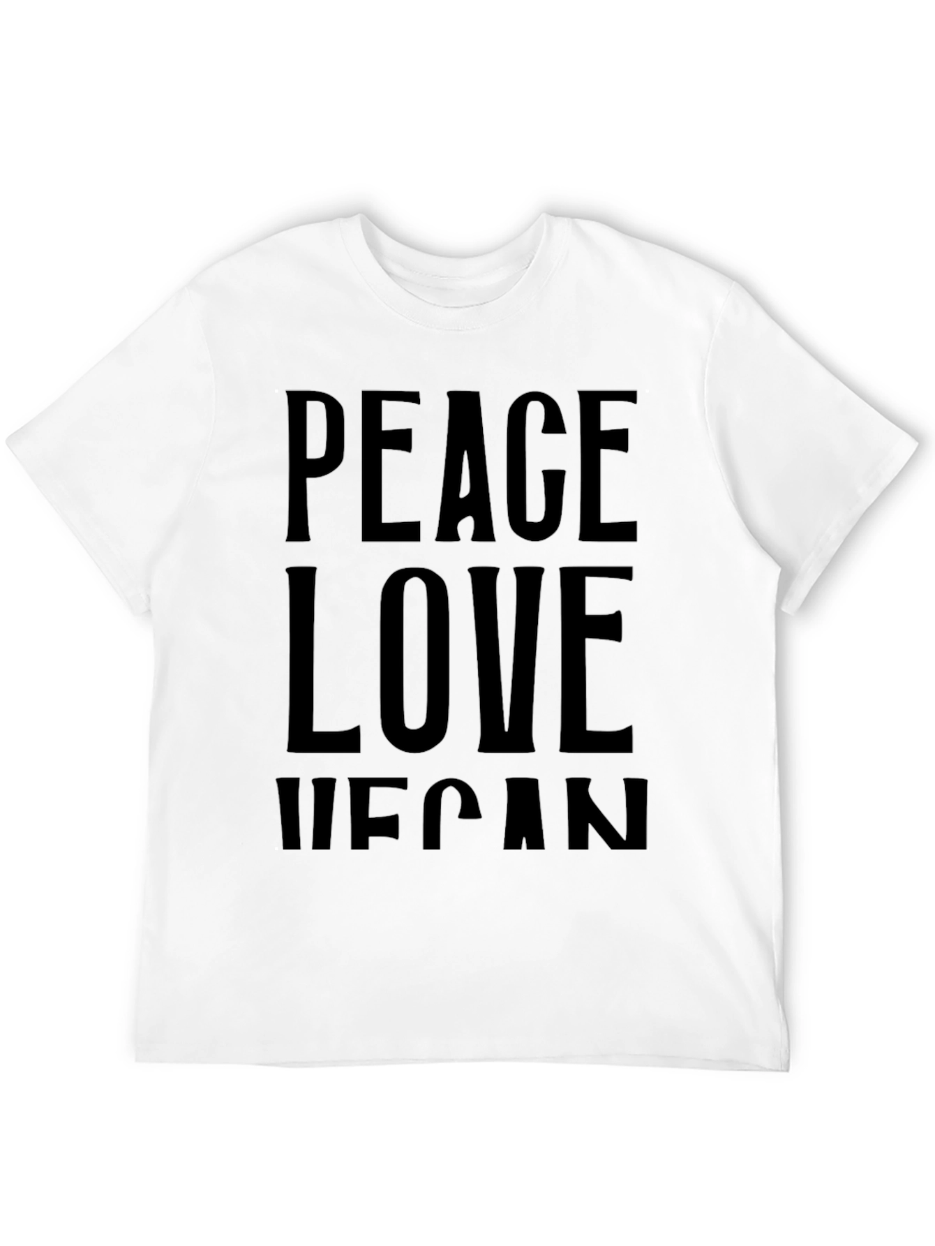 Peace Love Vegan Black T-Shirt