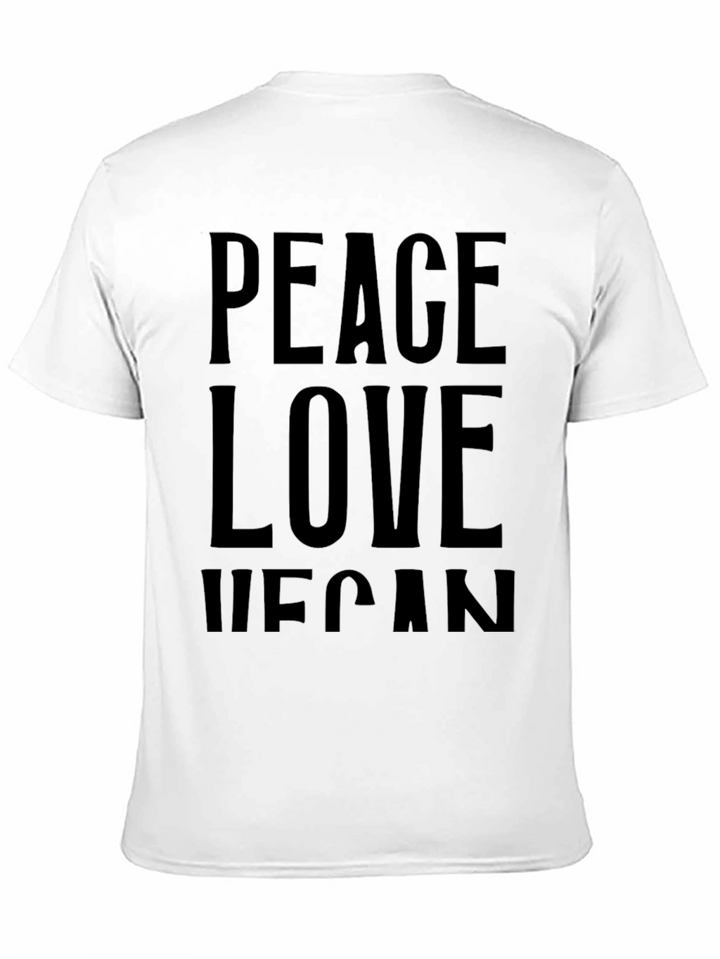 Peace Love Vegan Black T-Shirt