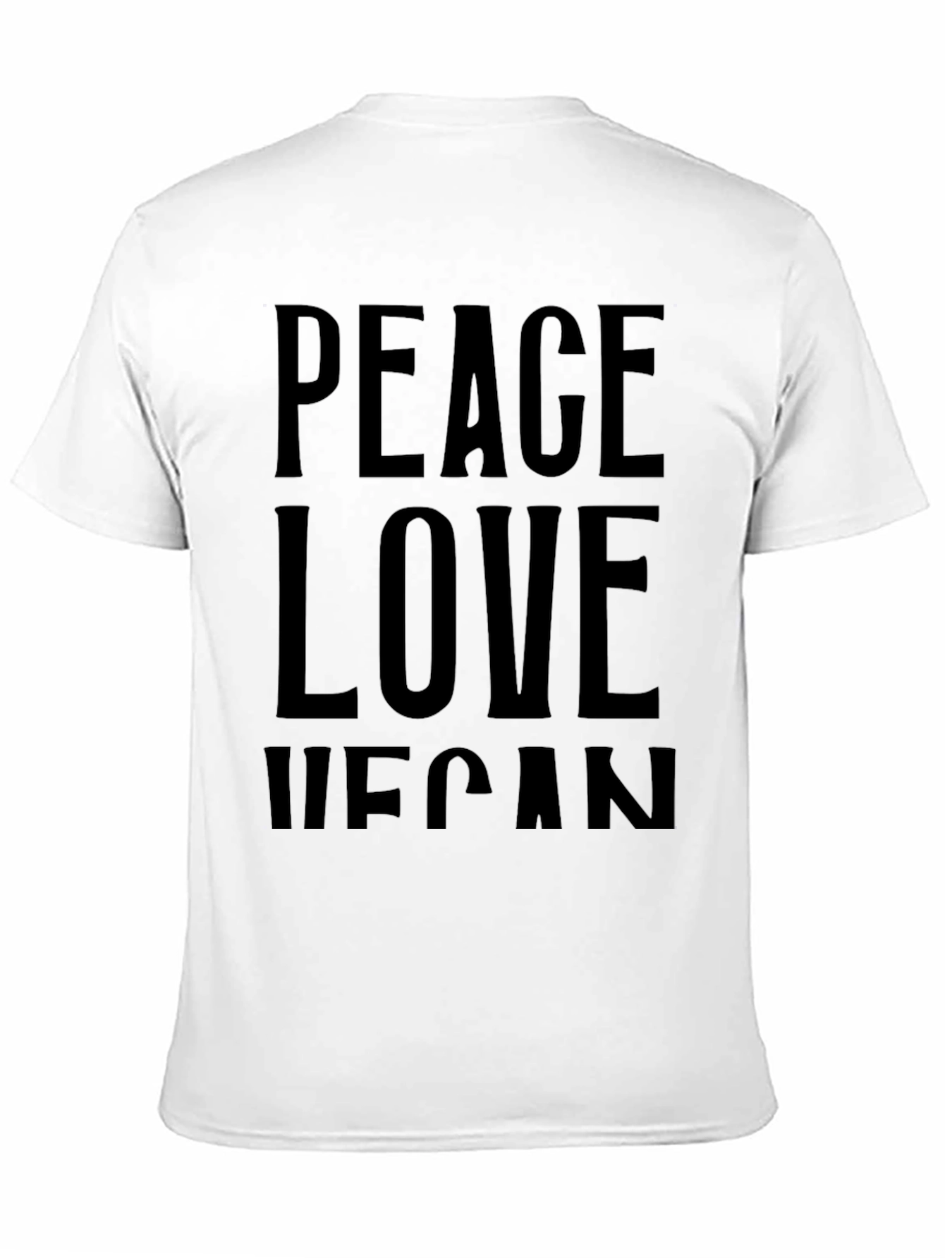 Peace Love Vegan Black T-Shirt