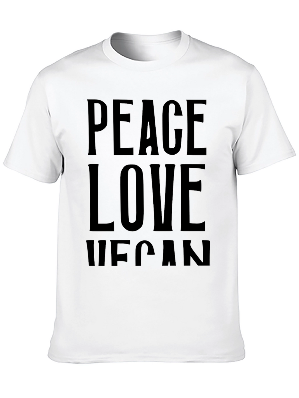 Peace Love Vegan Black T-Shirt