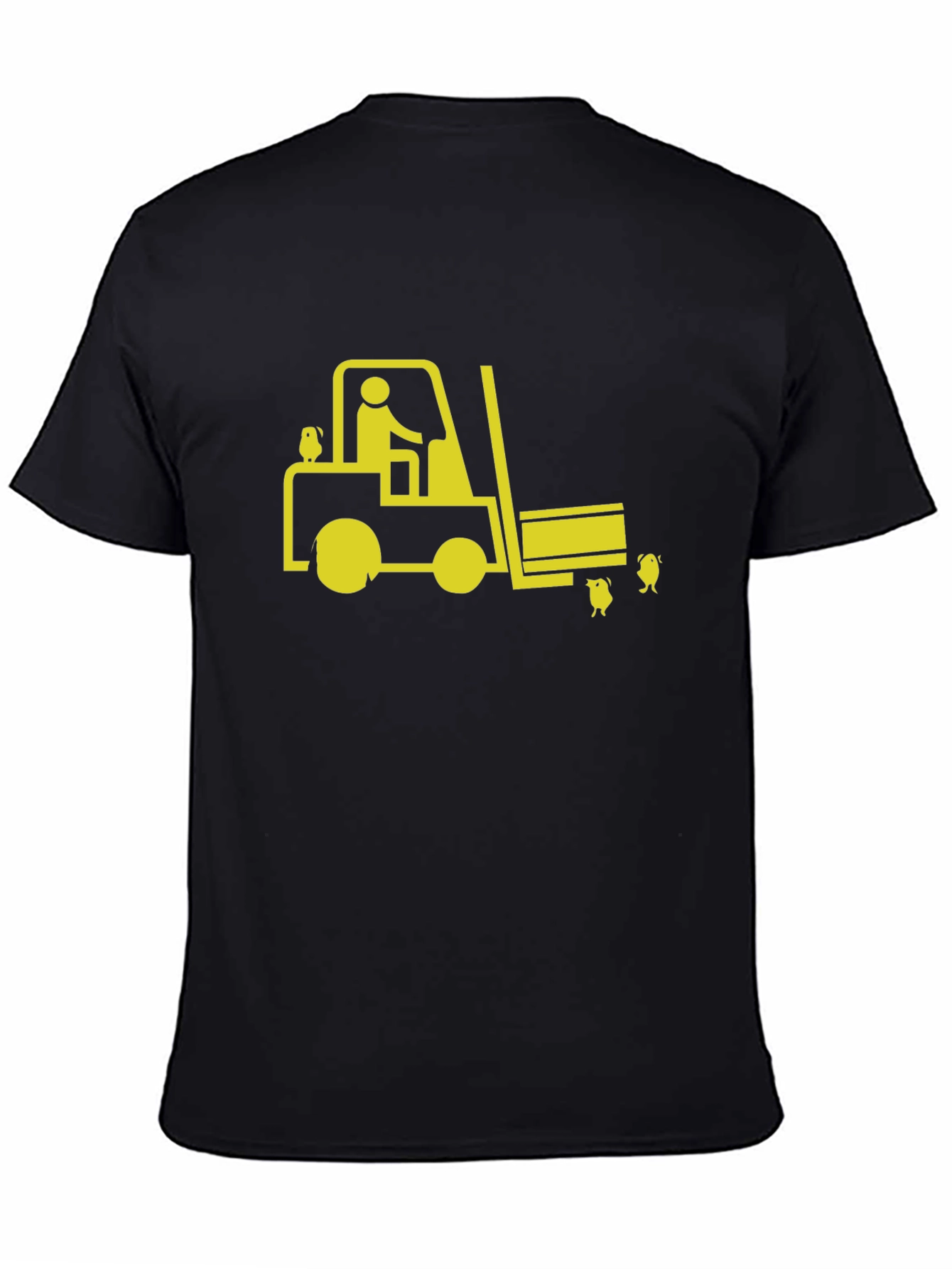 Forklift & Chicks Graphic Tee - Black Cotton T-Shirt