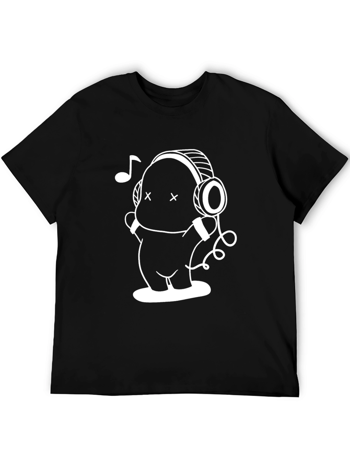 Funky Music Lover Graphic Tee - Black