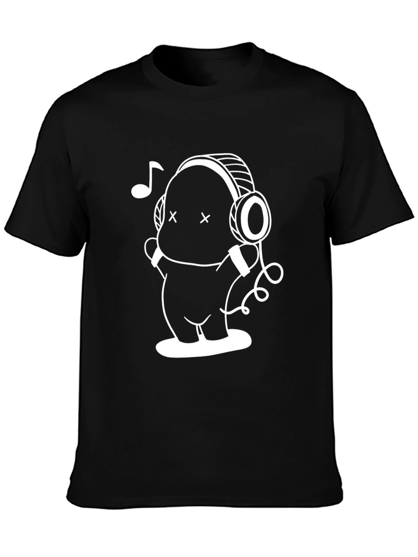 Funky Music Lover Graphic Tee - Black