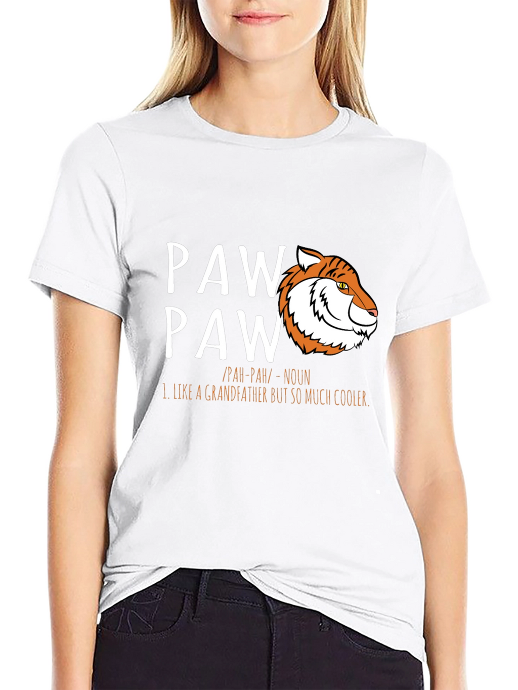Cool Paw Paw Tiger Graphic T-Shirt