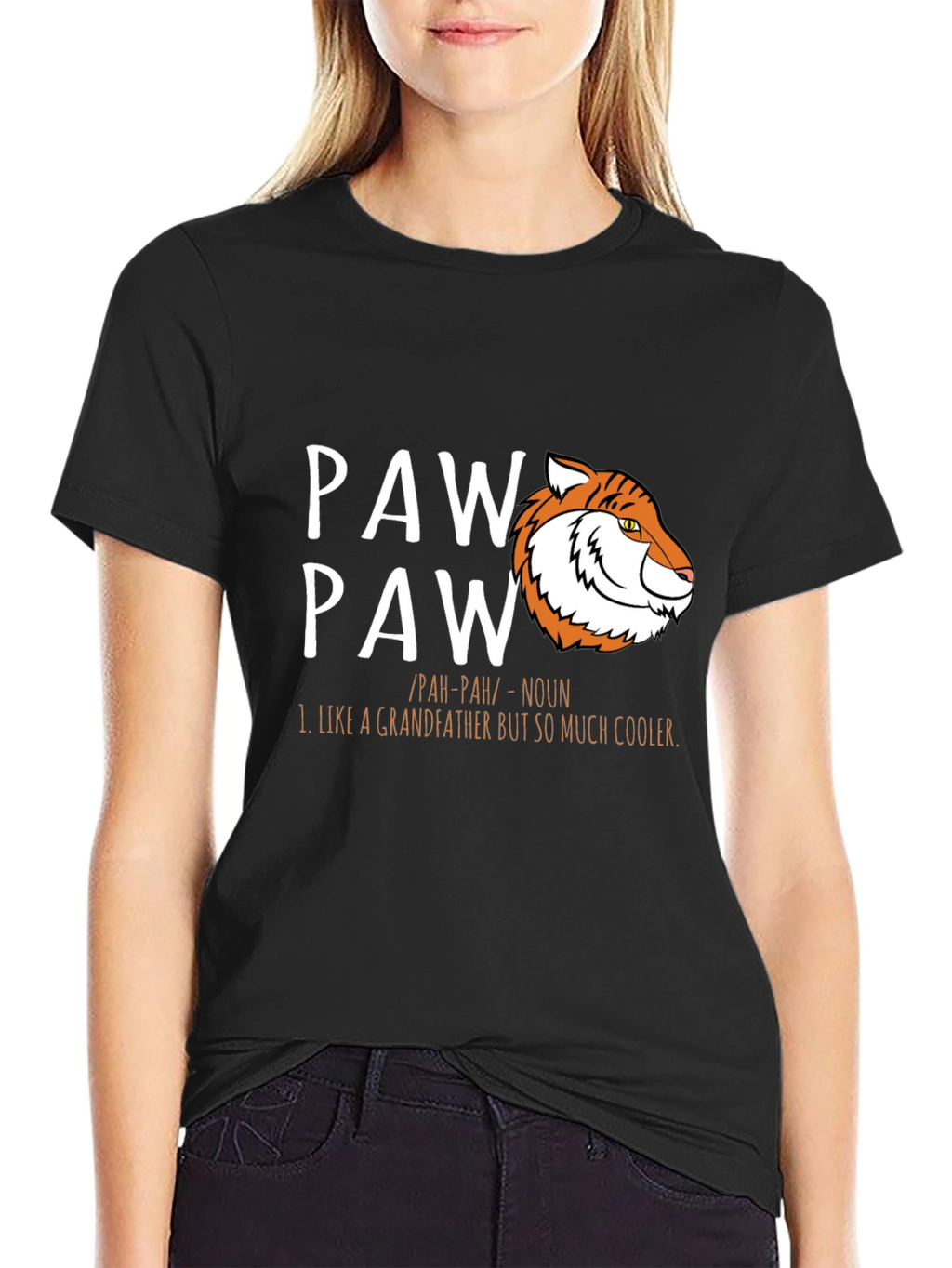 Cool Paw Paw Tiger Graphic T-Shirt