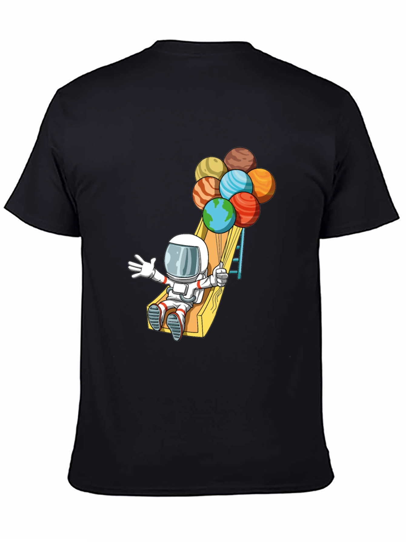 Astronaut Planet Balloons Graphic Tee