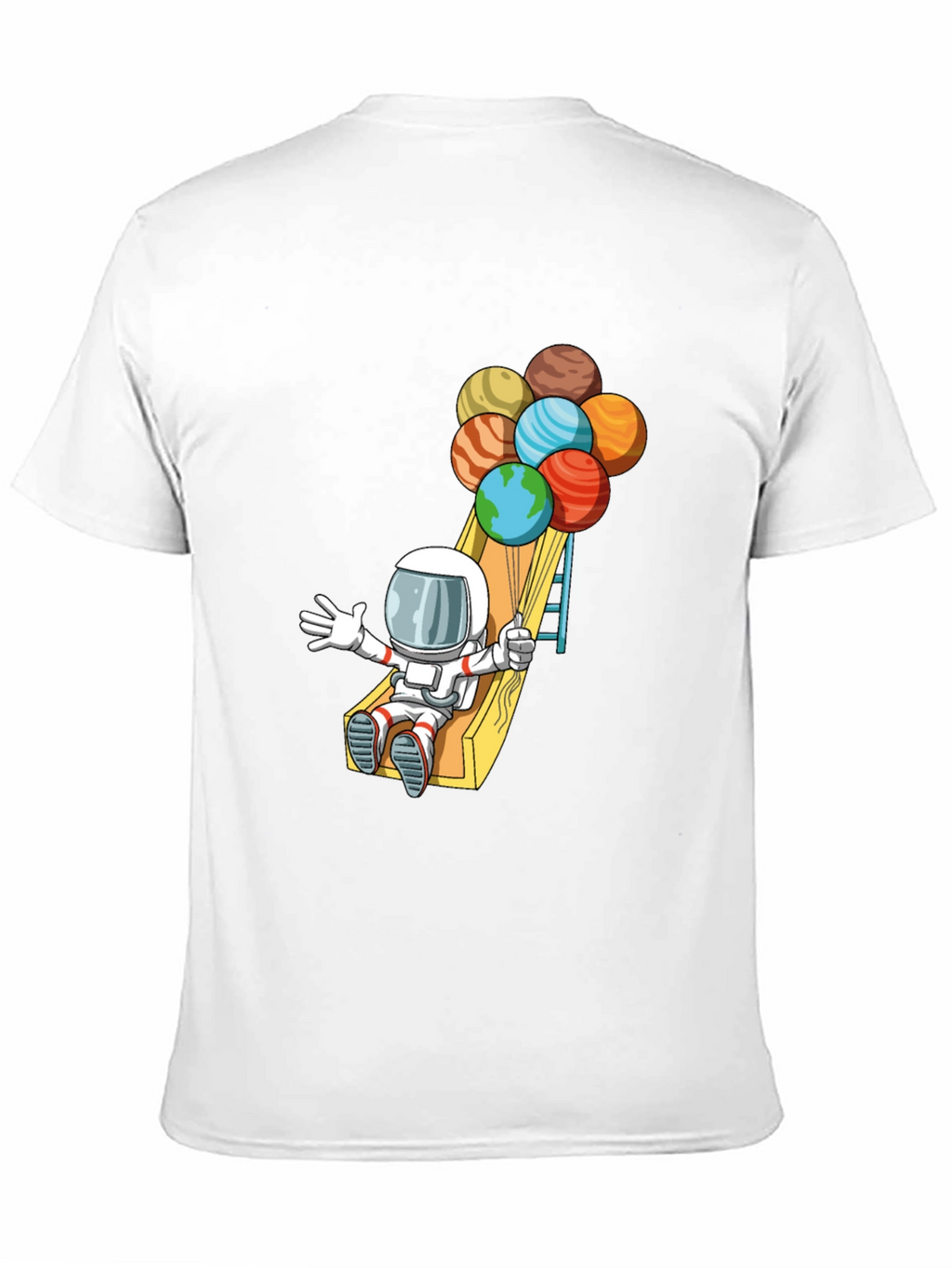 Astronaut Planet Balloons Graphic Tee