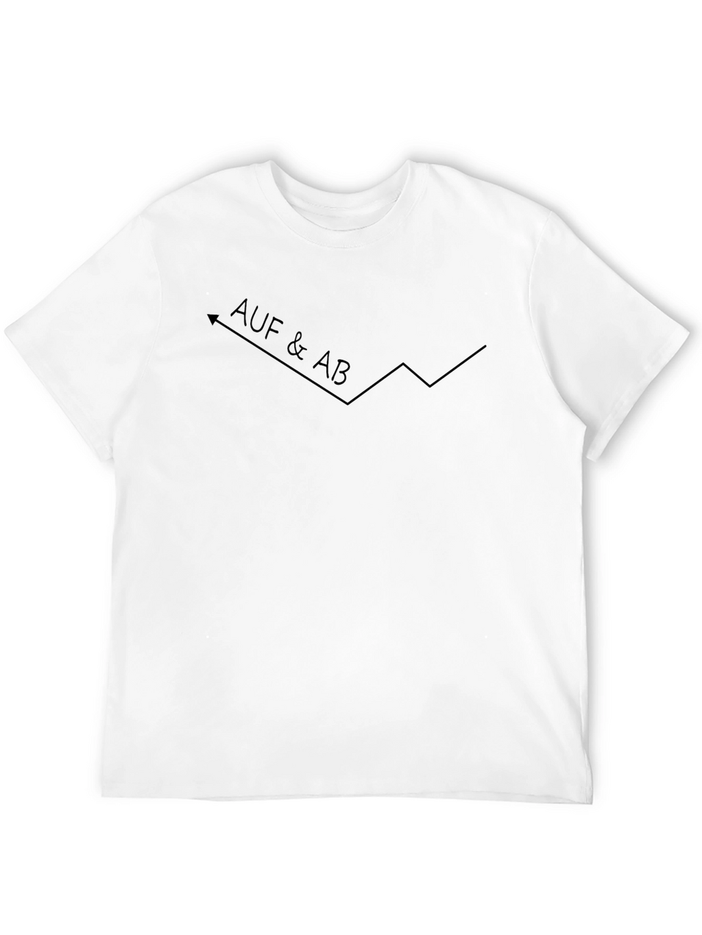 Auf & Ab Graphic Tee - Black Cotton T-Shirt