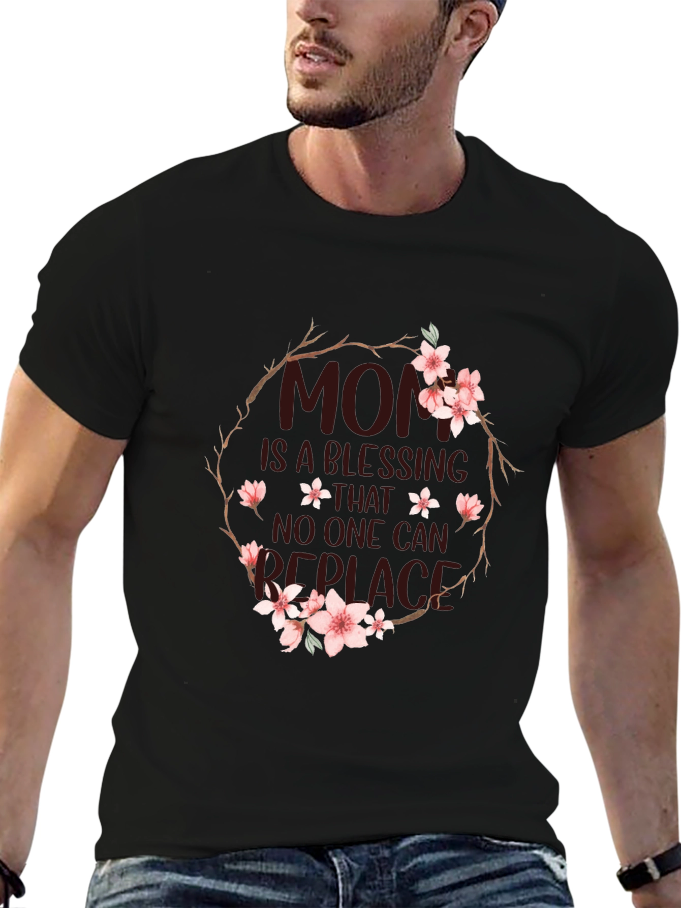 Mom Blessing T-Shirt - Floral Design