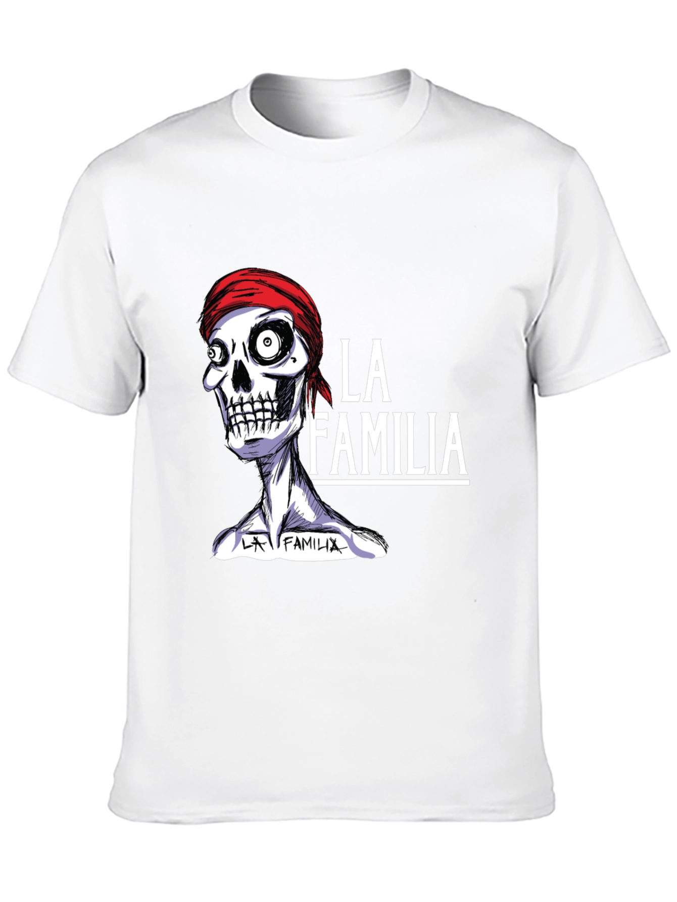 La Familia Skeleton Graphic T-Shirt - Cool Casual Wear