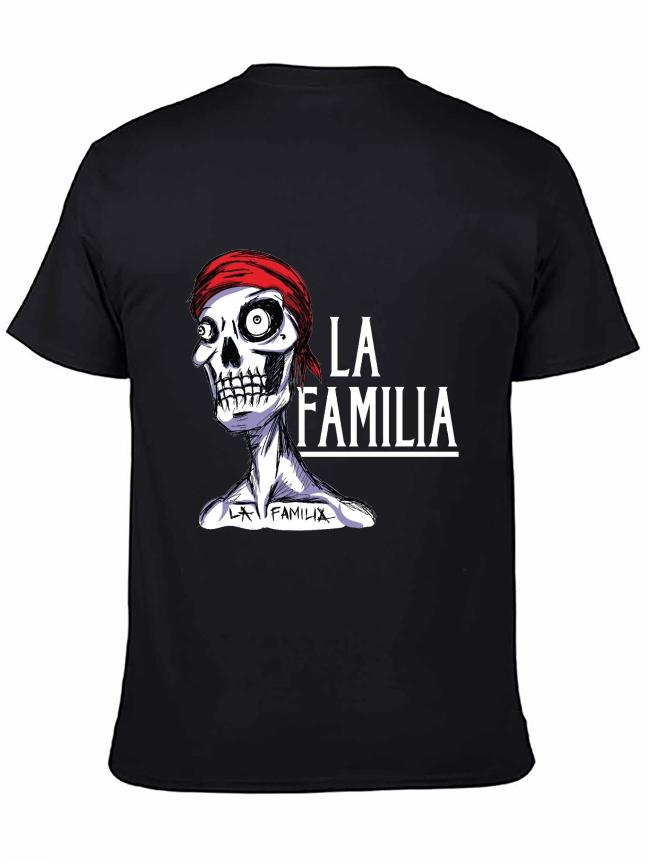 La Familia Skeleton Graphic T-Shirt - Cool Casual Wear