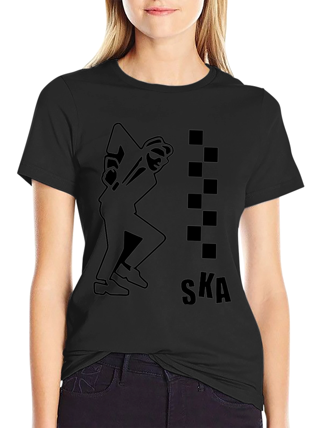 Mens Black Ska Graphic Tee