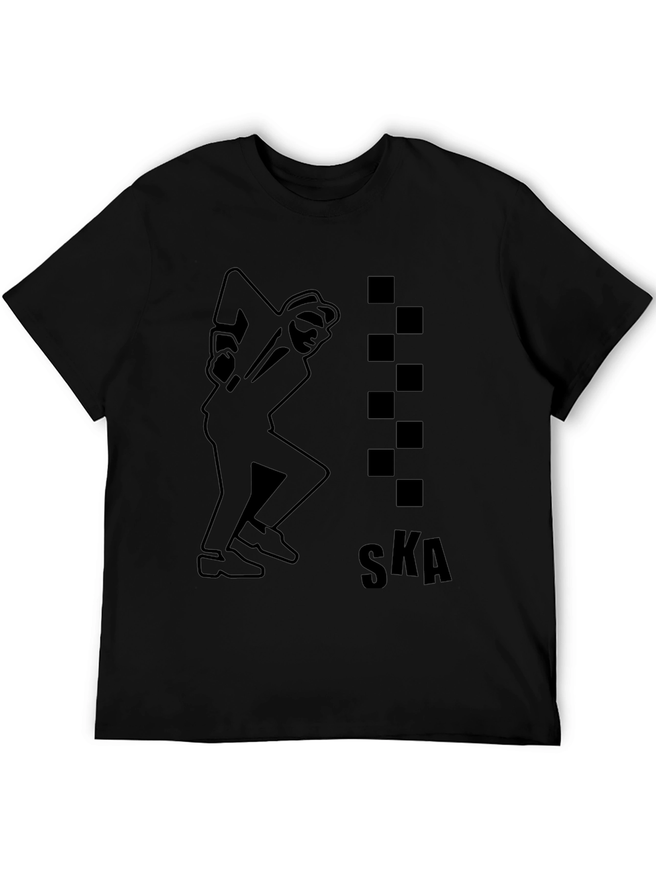 Mens Black Ska Graphic Tee