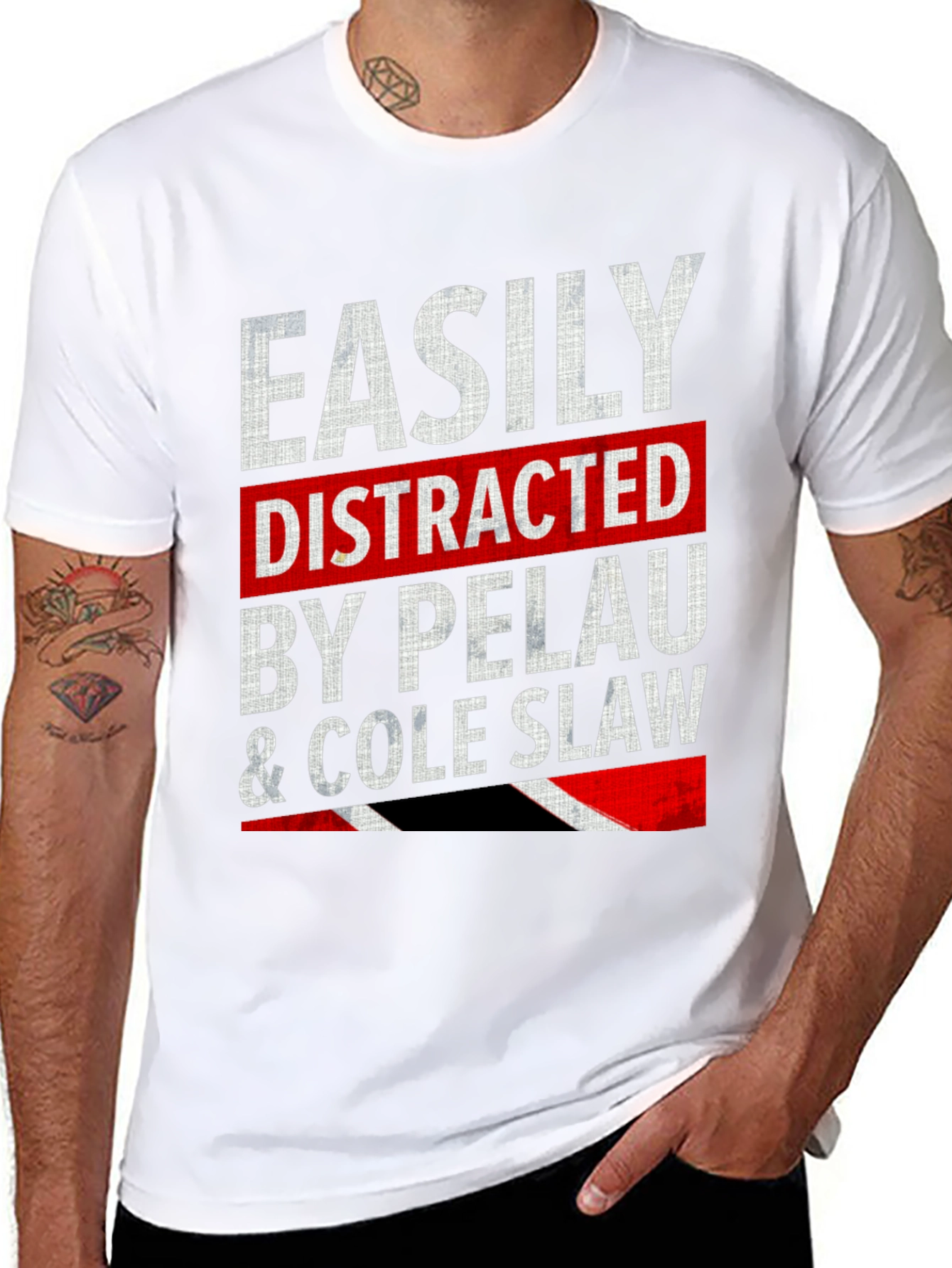 Easily Distracted By Pelau & Cole Slaw T-Shirt