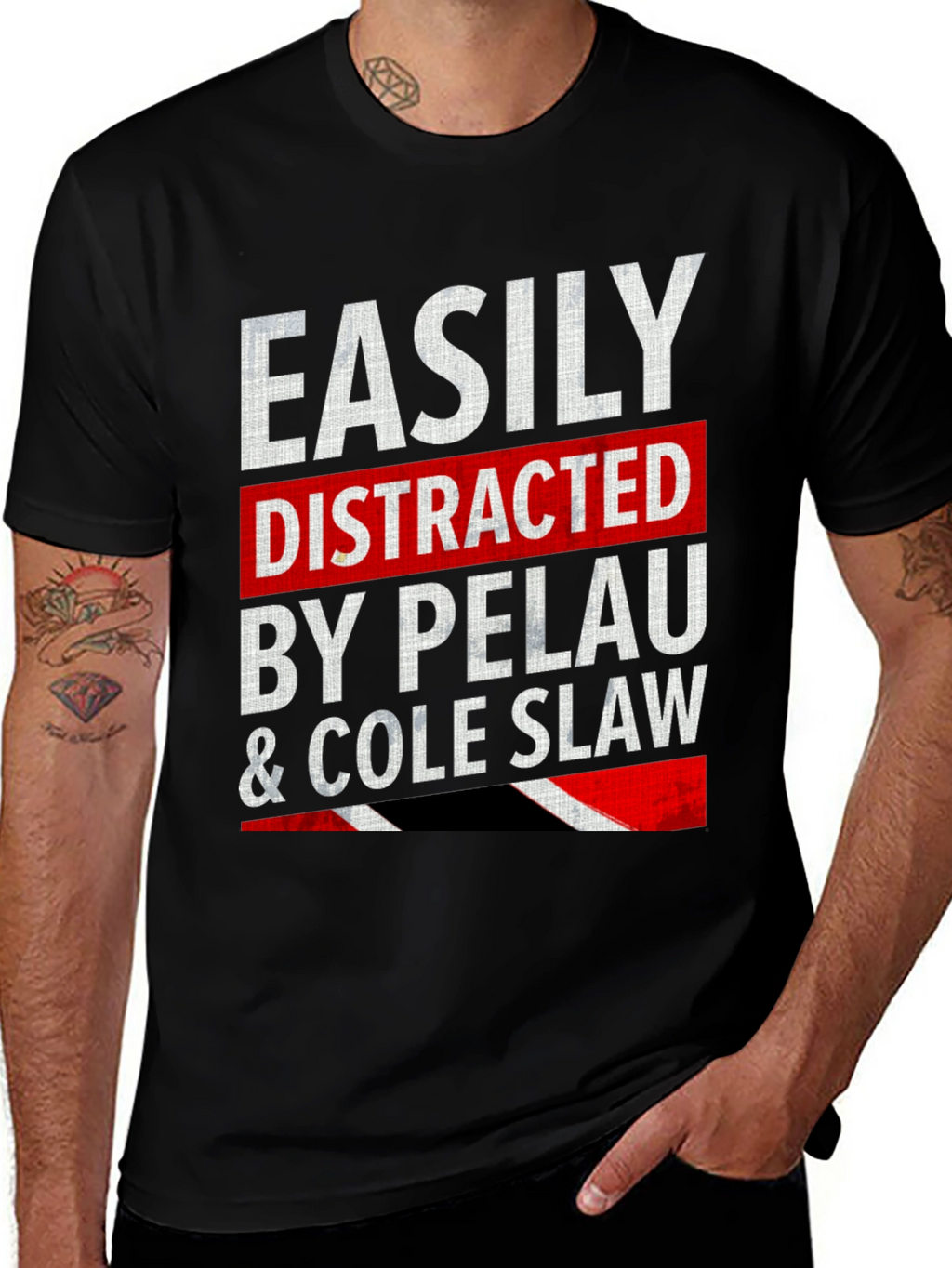 Easily Distracted By Pelau & Cole Slaw T-Shirt