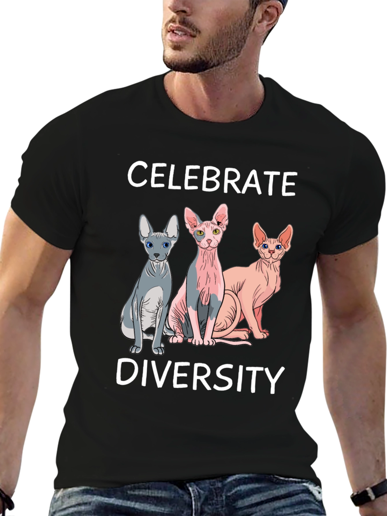 Celebrate Diversity Sphynx Cat T-Shirt