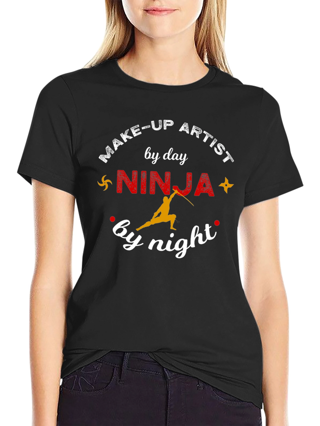Make-Up Artist Ninja Graphic T-Shirt