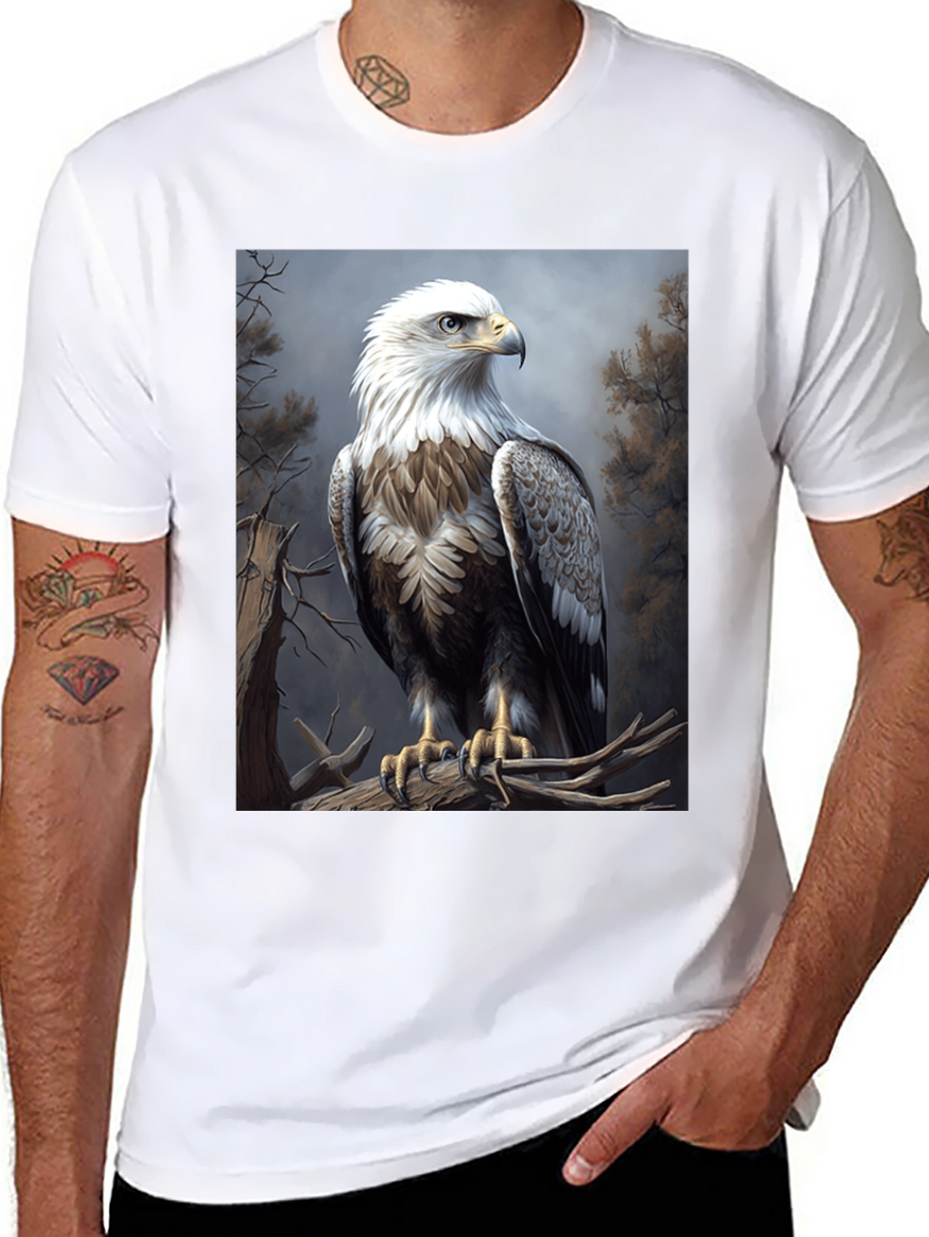 Eagle Graphic Tee - Majestic Bird Print
