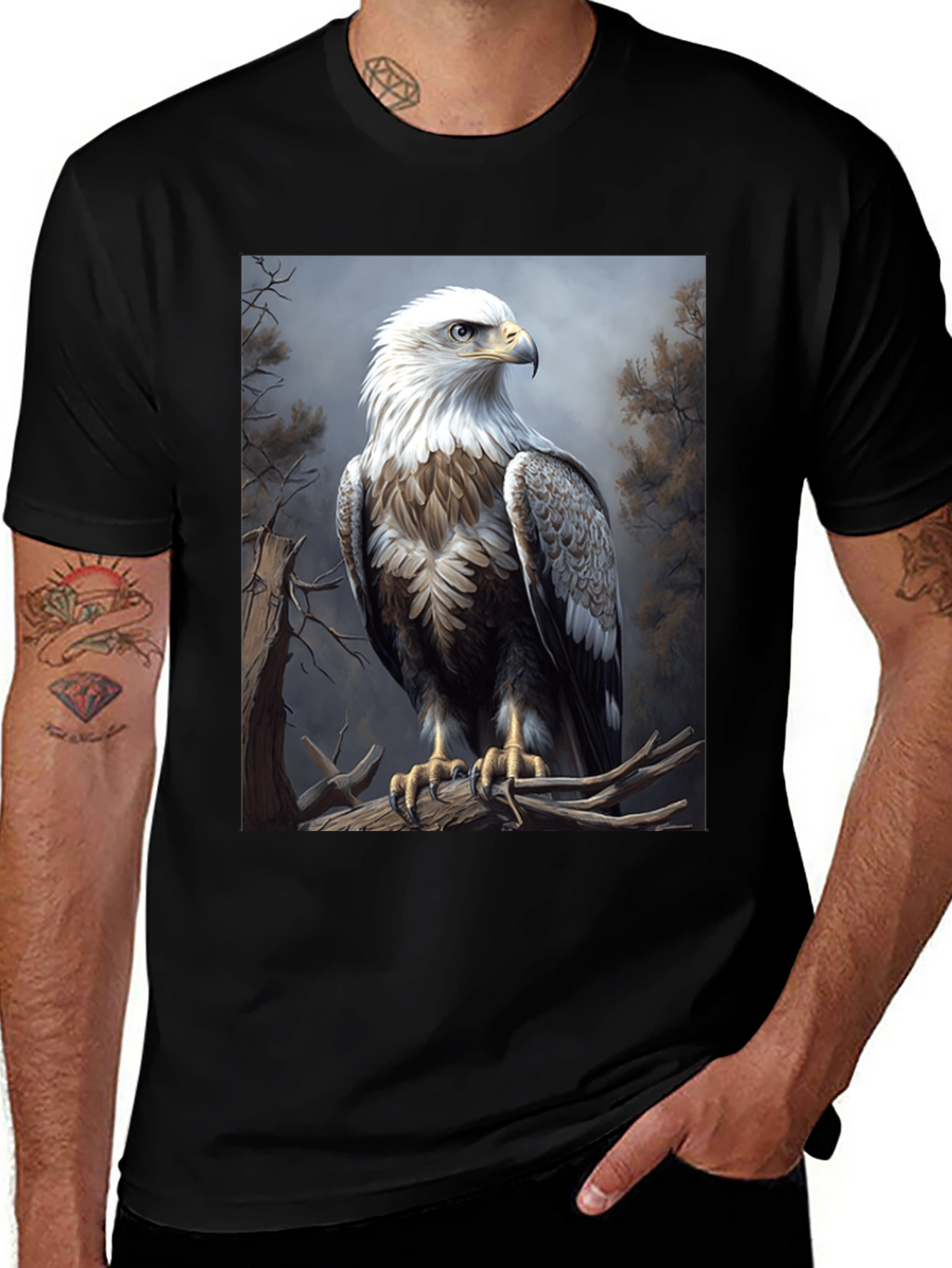Eagle Graphic Tee - Majestic Bird Print