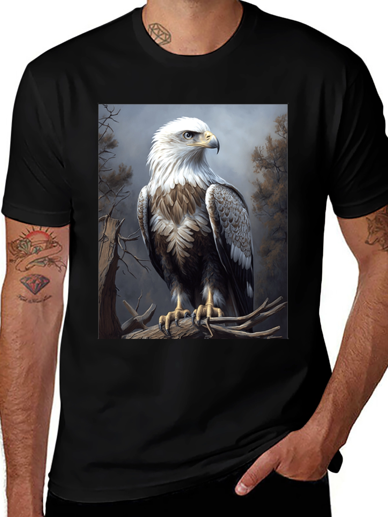Eagle Graphic Tee - Majestic Bird Print