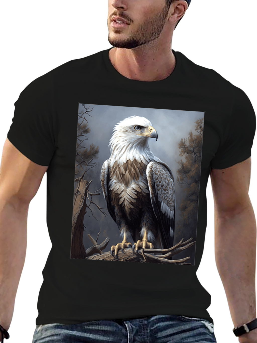 Eagle Graphic Tee - Majestic Bird Print