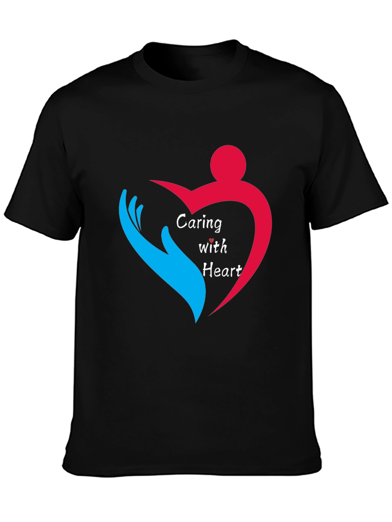 Caring with Heart Graphic Tee - Stylish & Comfortable