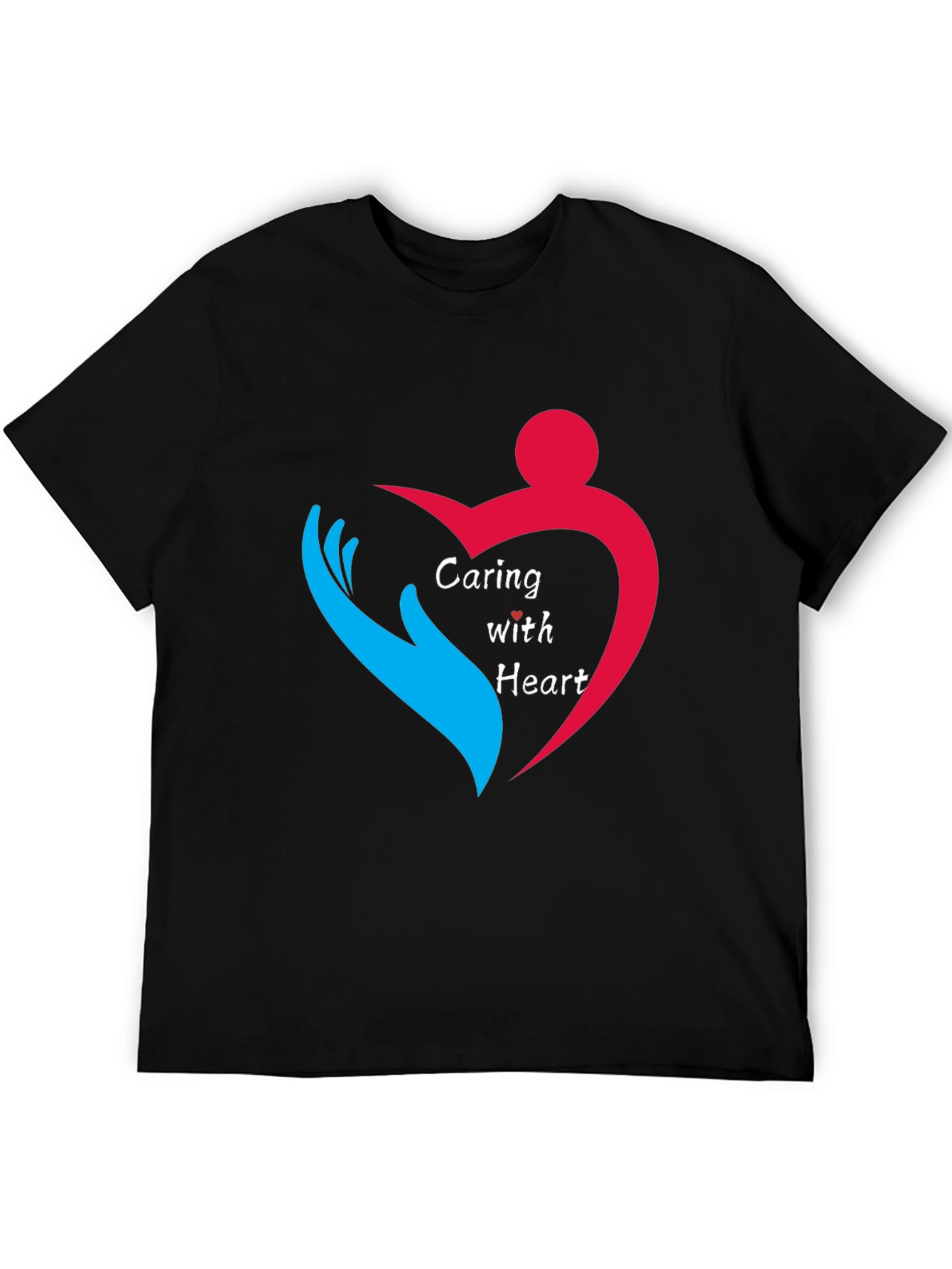 Caring with Heart Graphic Tee - Stylish & Comfortable