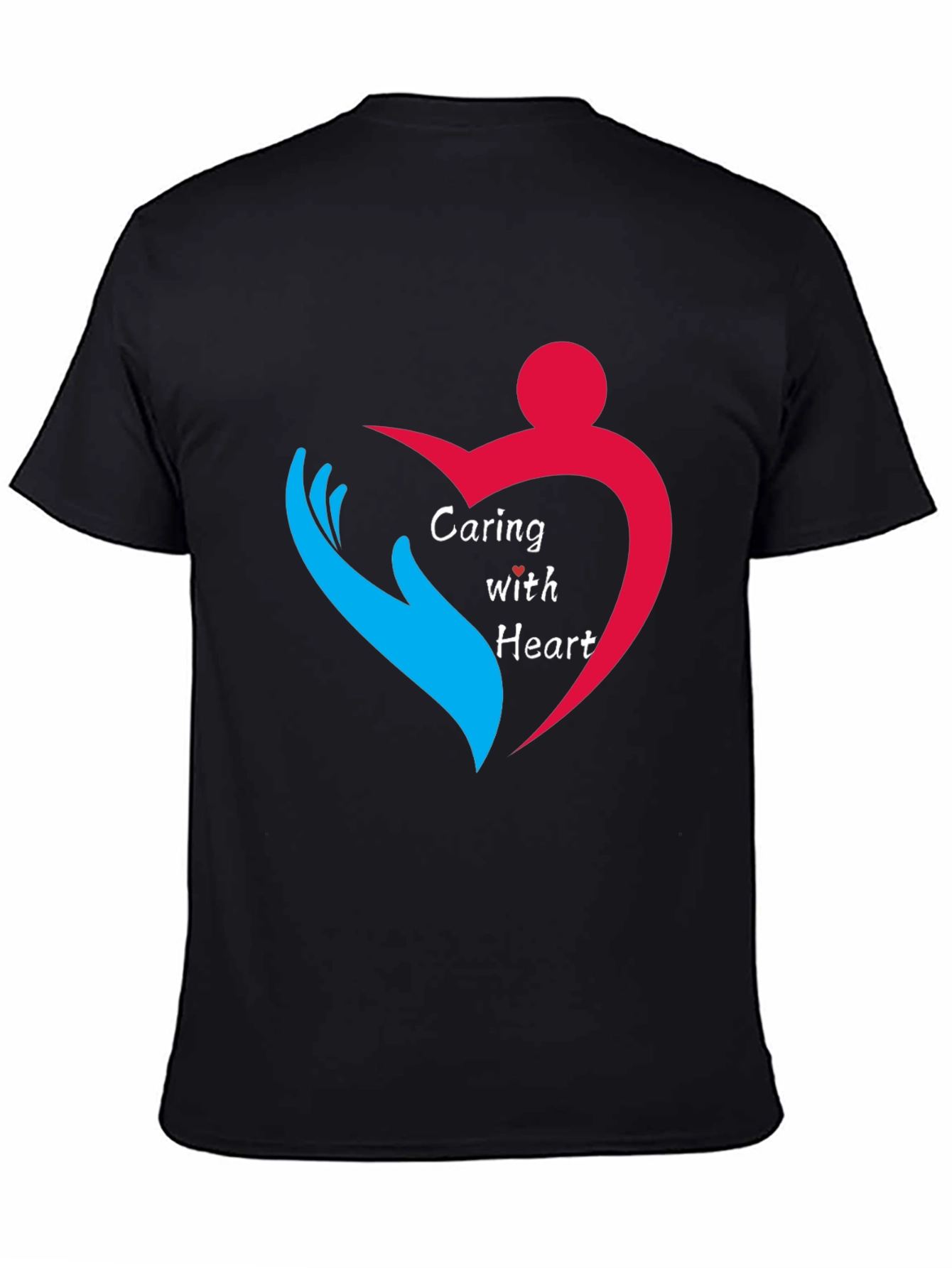 Caring with Heart Graphic Tee - Stylish & Comfortable