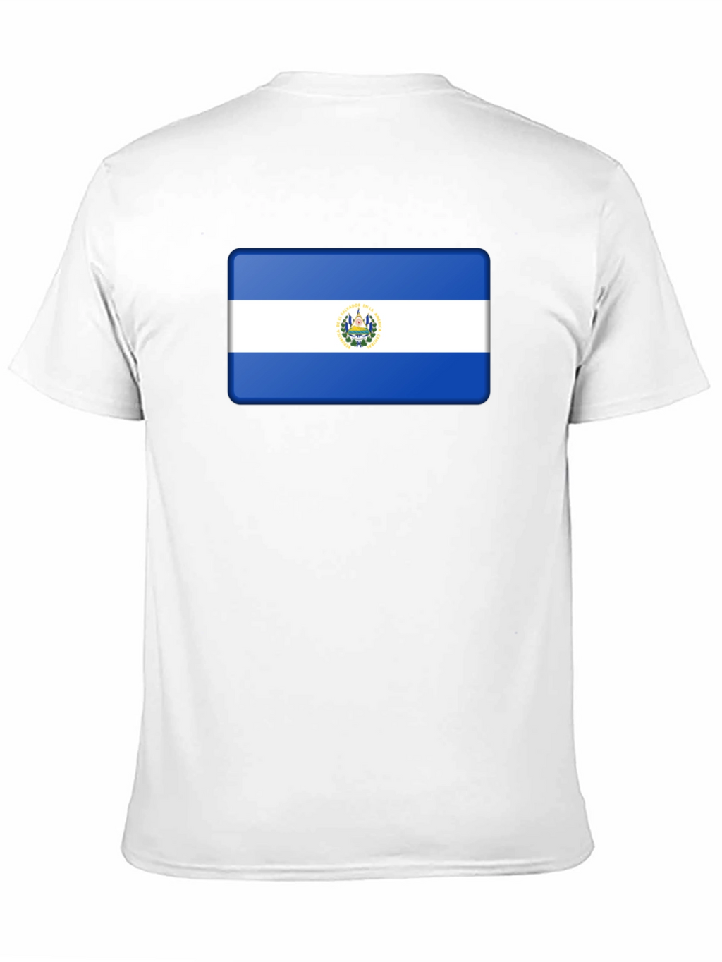 El Salvador Flag T-Shirt - Black Cotton Tee