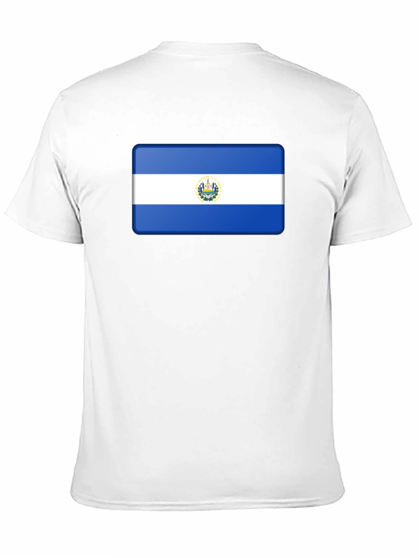 El Salvador Flag T-Shirt - Black Cotton Tee