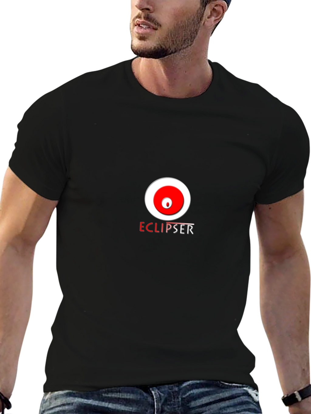 Eclipser Graphic Tee - Stylish Mens Black T-Shirt