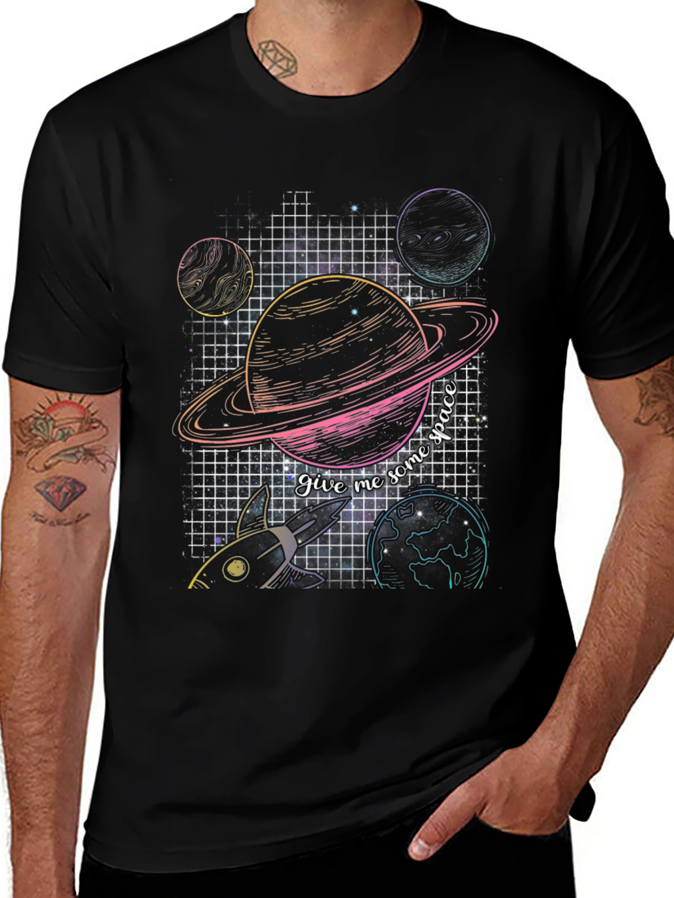 Retro Space Graphic T-Shirt