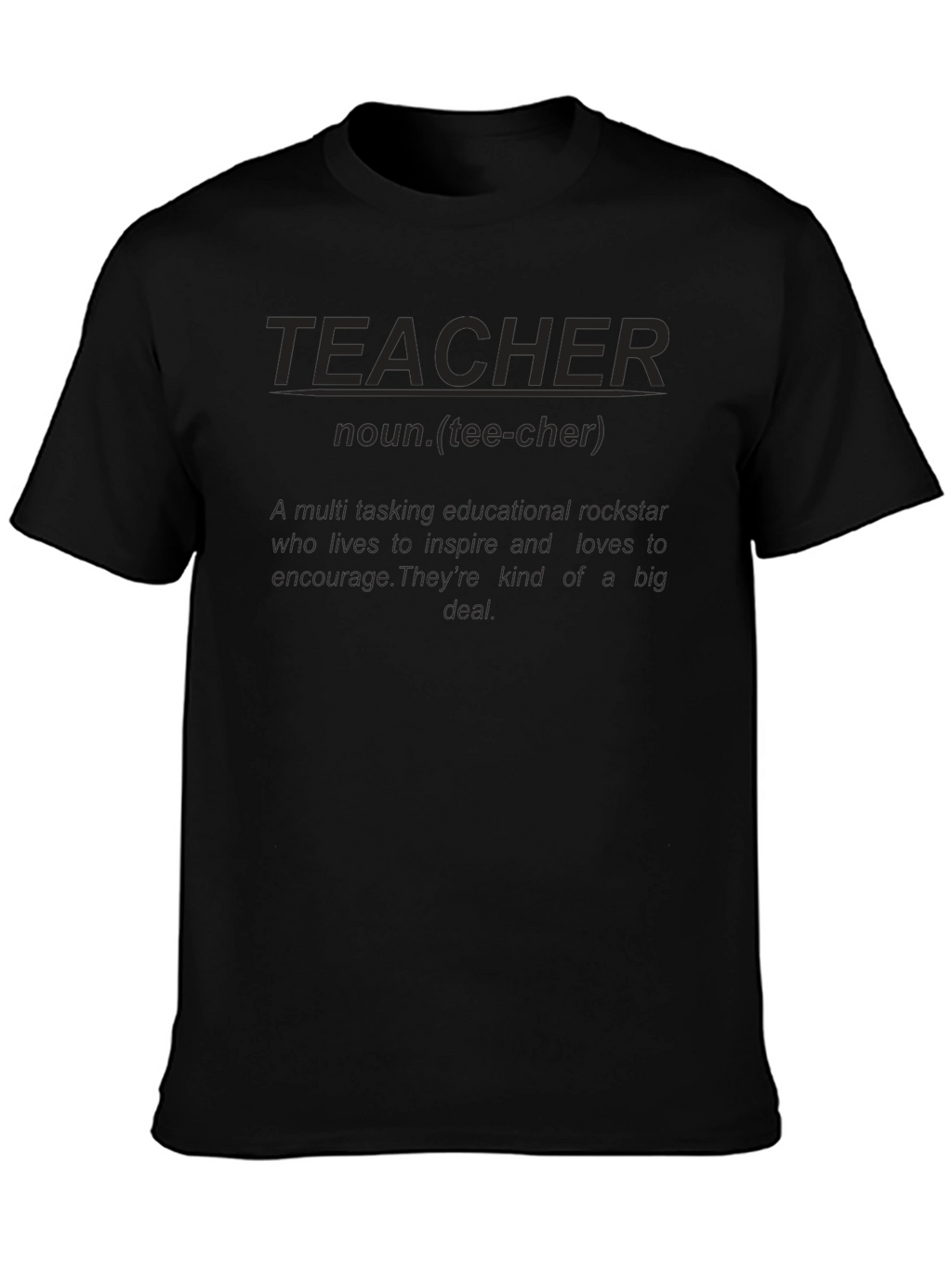 Teacher Definition Black T-Shirt