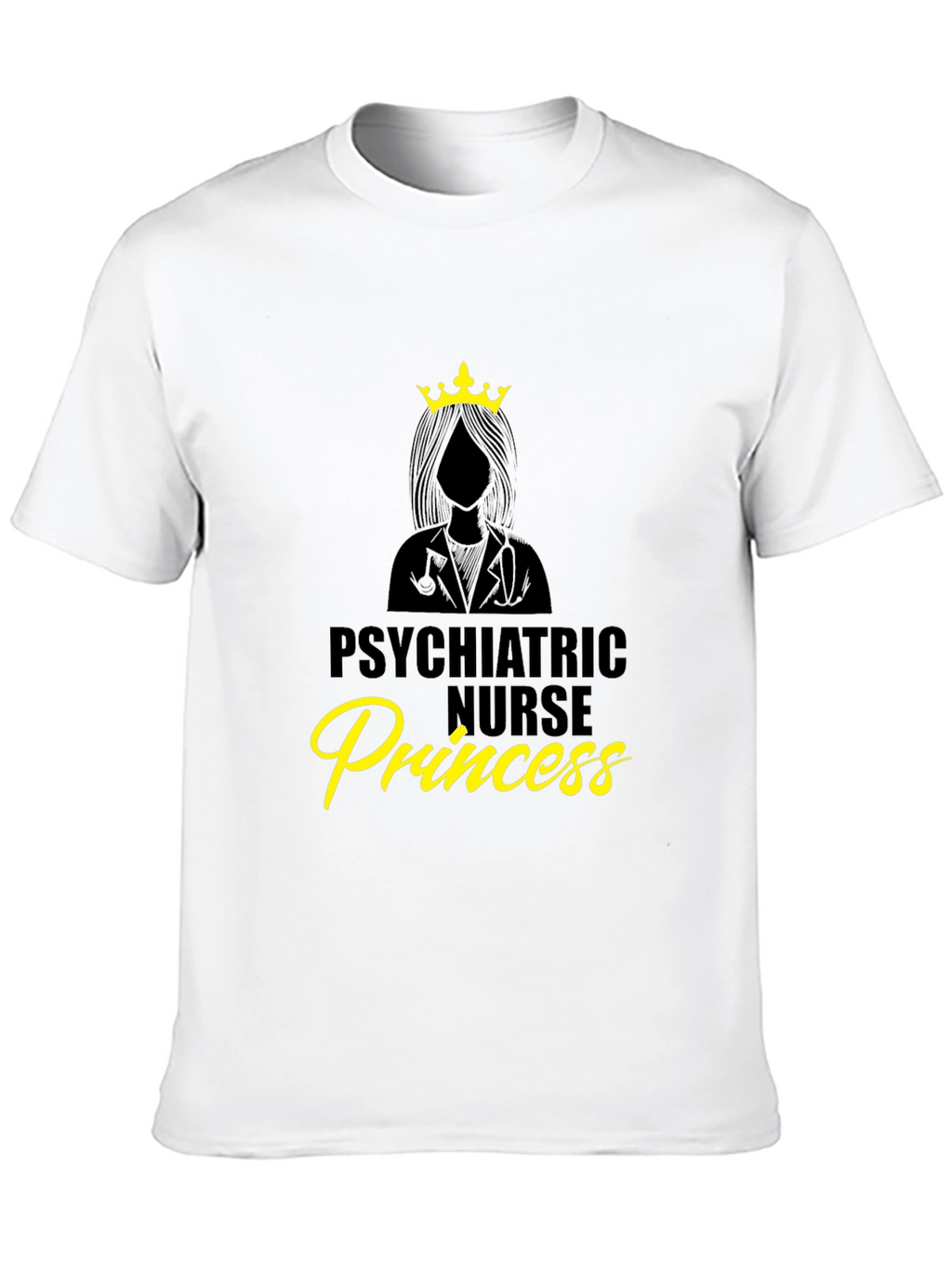 Psychiatric Nurse Princess Black T-Shirt