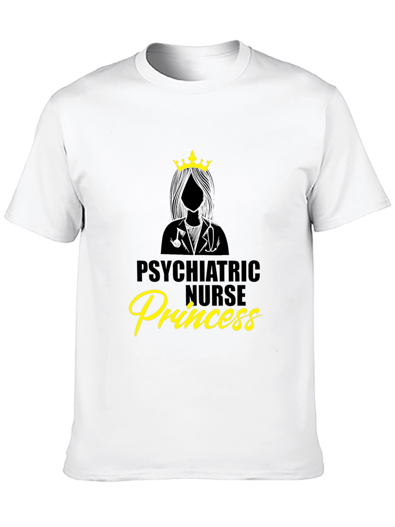 Psychiatric Nurse Princess Black T-Shirt