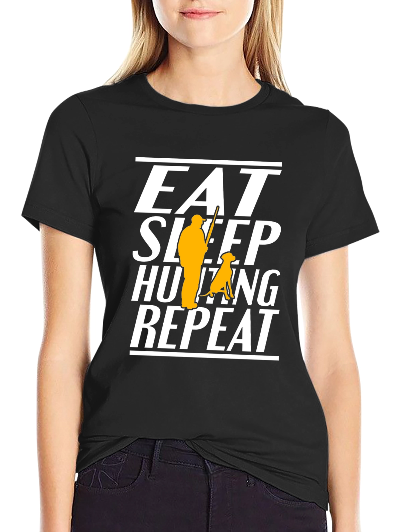 Eat Sleep Hunting Repeat Graphic Tee