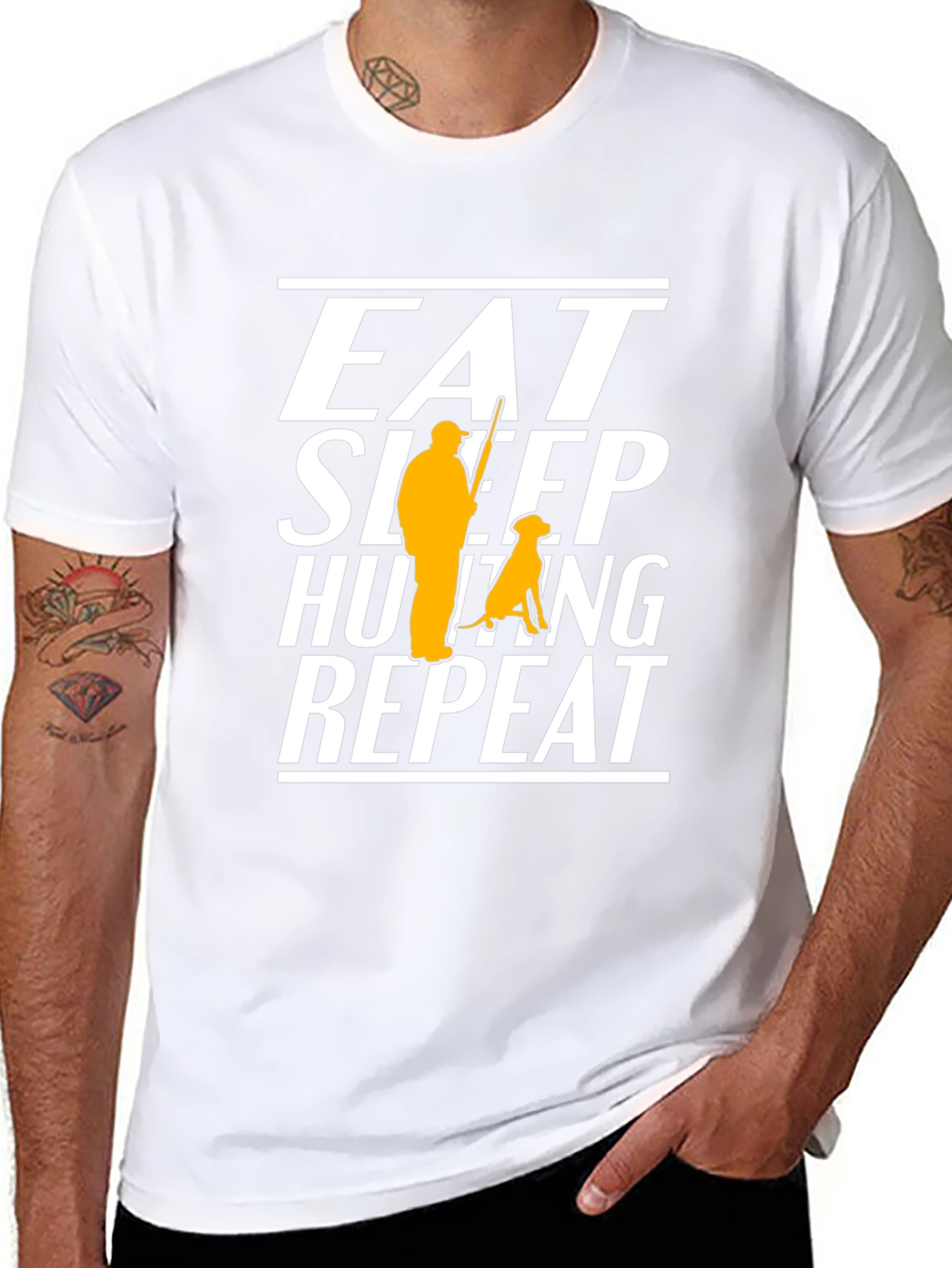 Eat Sleep Hunting Repeat Graphic Tee