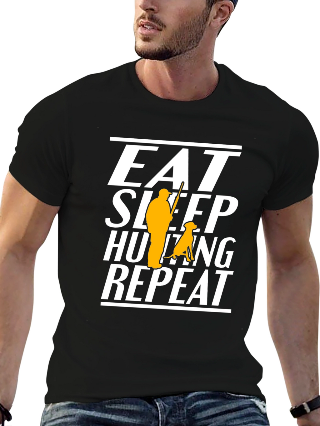 Eat Sleep Hunting Repeat Graphic Tee