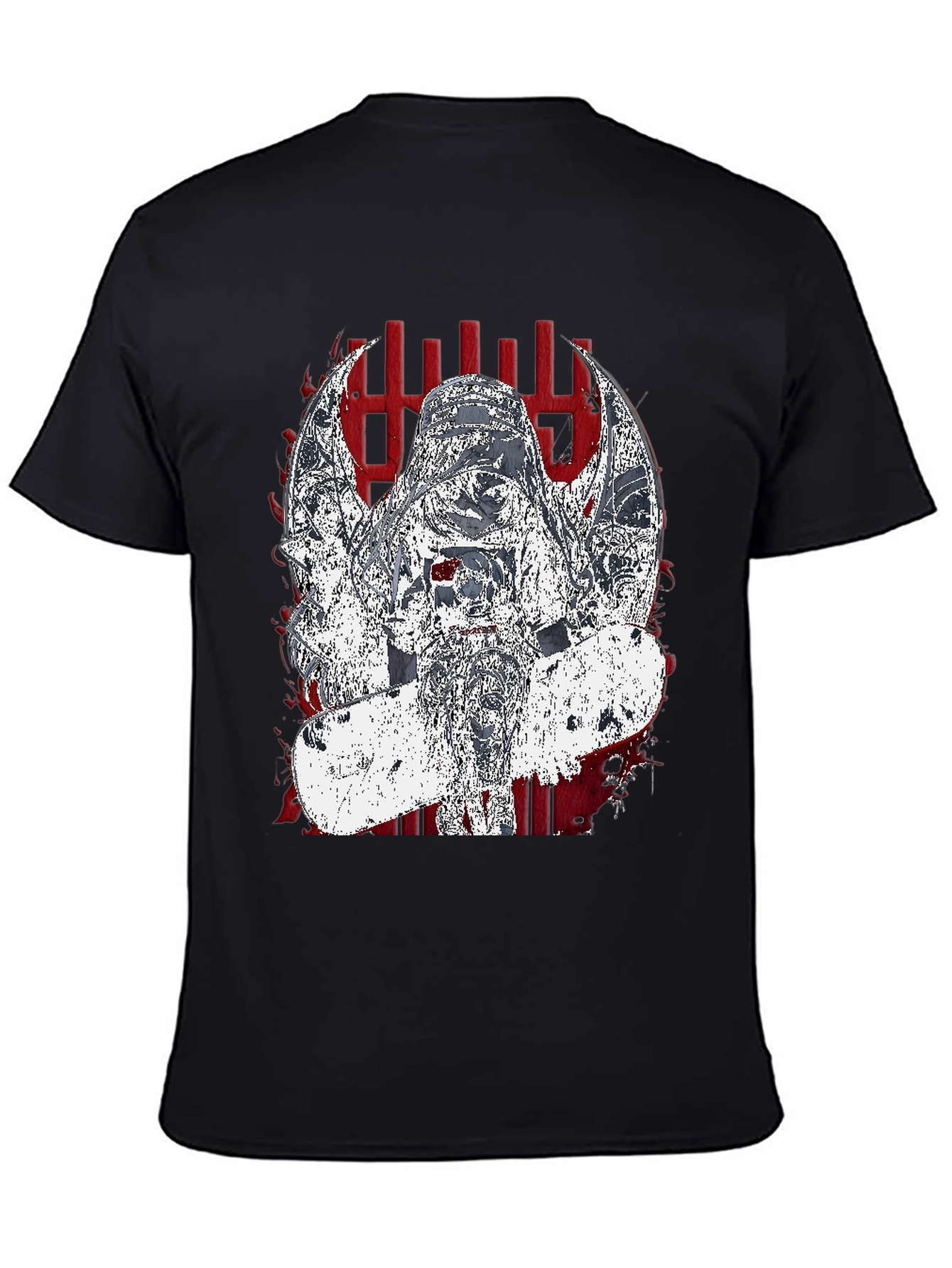 Edgy Graphic Tee - Dark Angel Skateboard Design