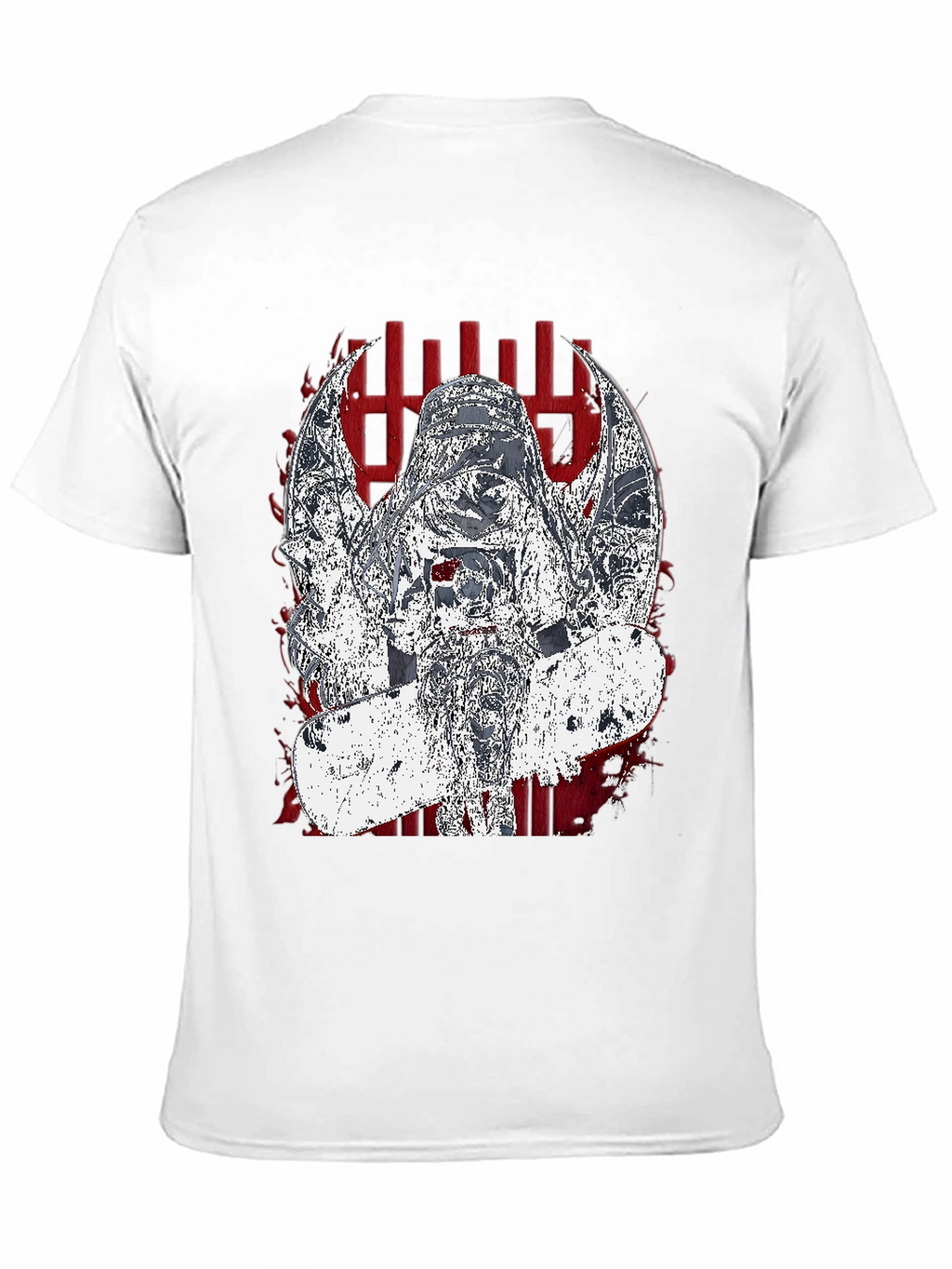 Edgy Graphic Tee - Dark Angel Skateboard Design