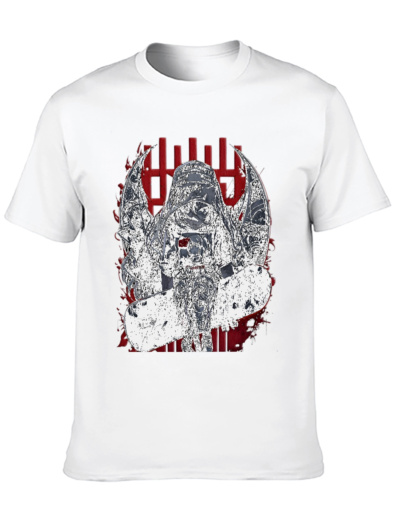 Edgy Graphic Tee - Dark Angel Skateboard Design