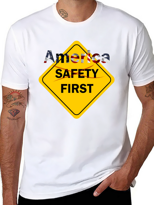 America Safety First T-Shirt - Patriotic Tee