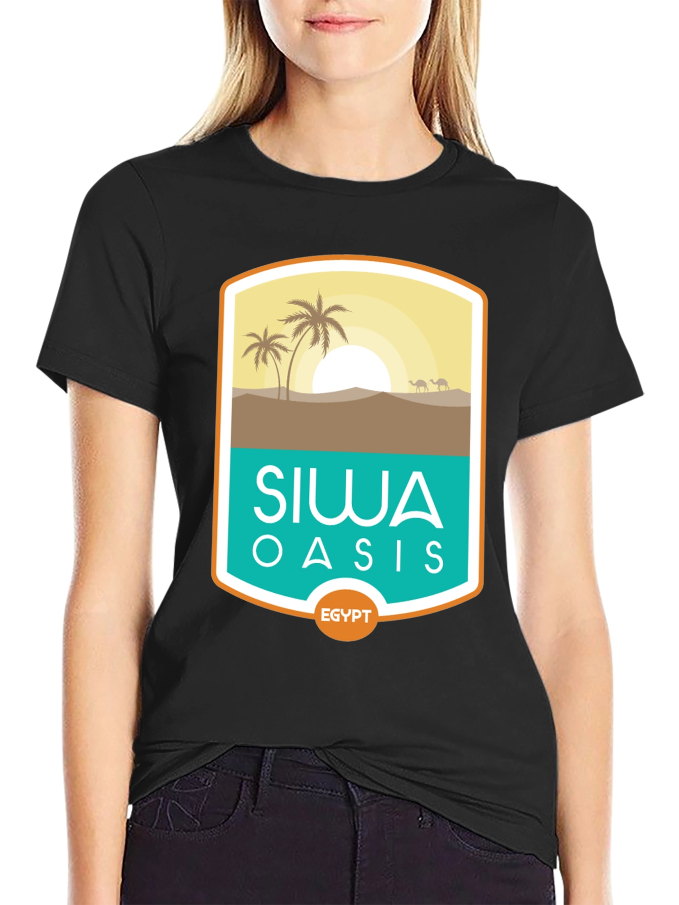 Siwa Oasis Egypt Tee - Desert Scene Graphic T-Shirt