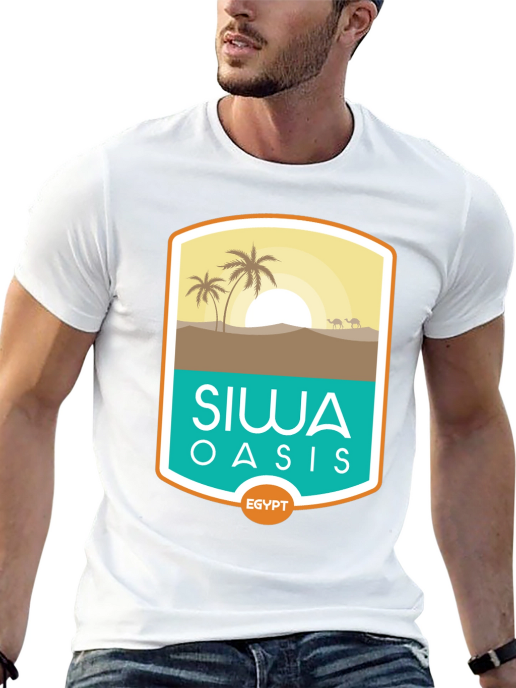 Siwa Oasis Egypt Tee - Desert Scene Graphic T-Shirt