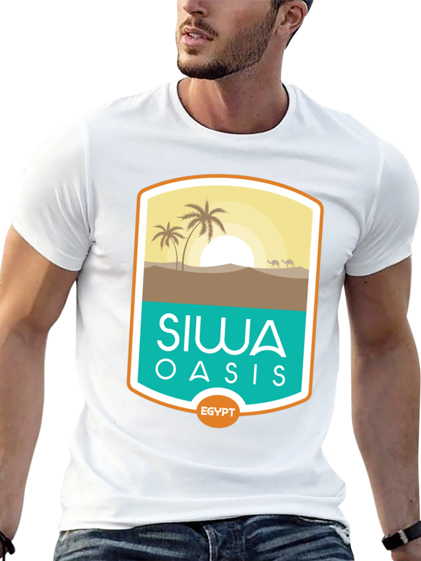 Siwa Oasis Egypt Tee - Desert Scene Graphic T-Shirt