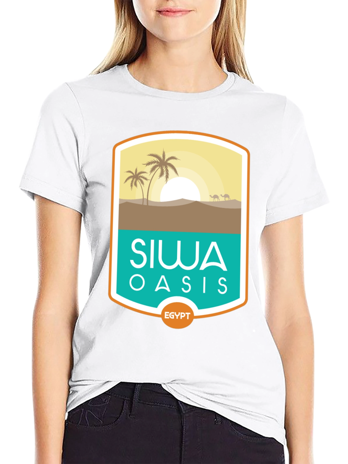 Siwa Oasis Egypt Tee - Desert Scene Graphic T-Shirt